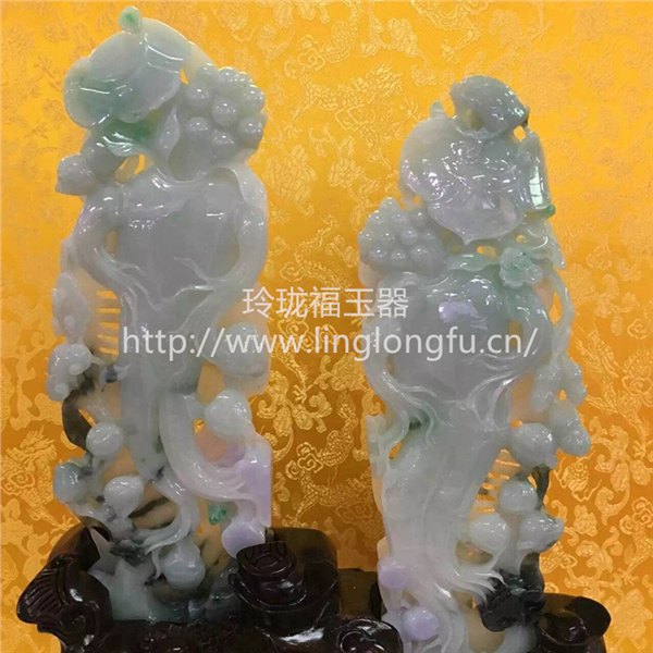翡翠摆件占贺春节礼品_玲珑福玉器
