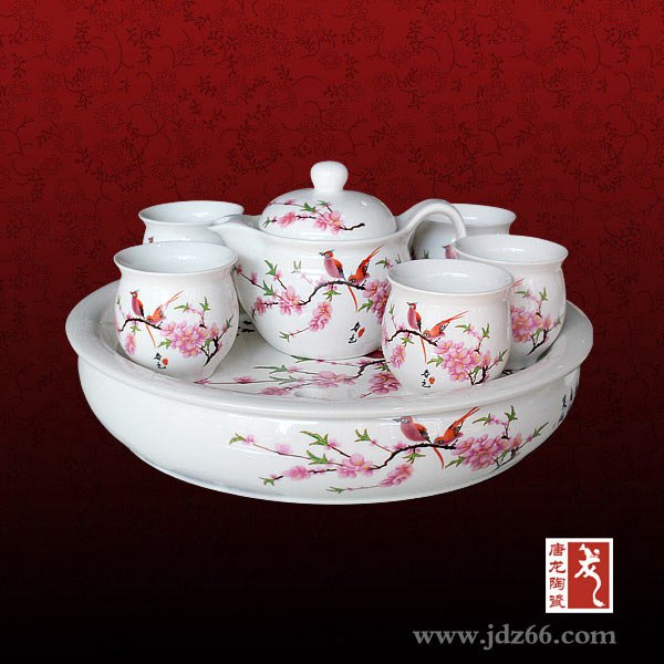 纪念类茶具定做 高档纪念品陶瓷茶具礼品包邮