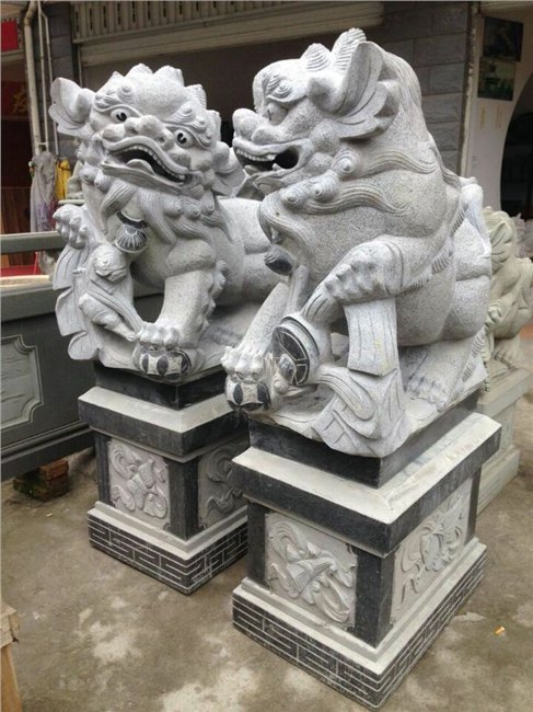 广东石狮子石材雕刻厂家/广东石狮子雕刻【建新石雕