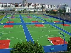 广西热卖的桂林硅PU塑胶球场供应：桂林塑胶球场