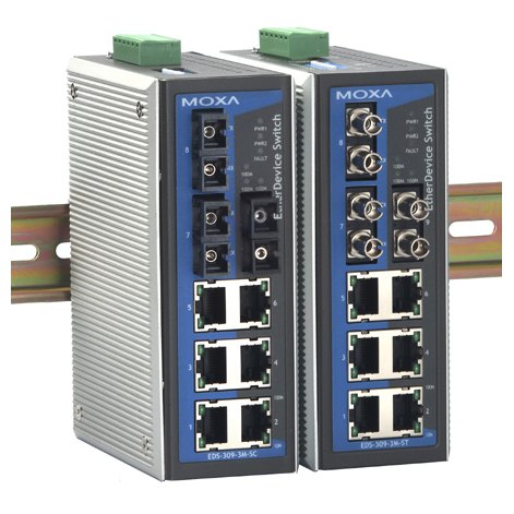 MOXA EDS-309-3M-ST工业交换机湖南代理商
