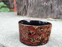 出售广西新品天然胎漆器竹根杯：上等天然胎漆器竹根