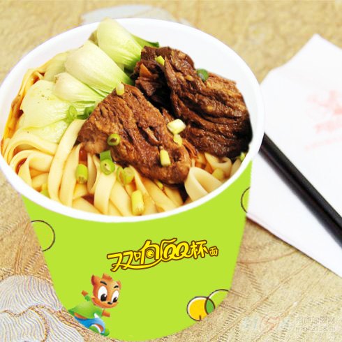【淮北特色面食加盟】双响QQ杯面，5平面馆，月赚