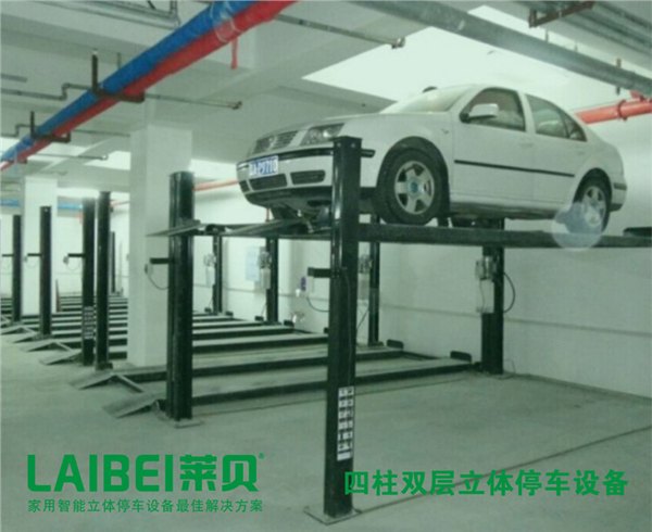 智能停车设备小型立体车库,两柱式简易停车,四柱式家用机械停车库