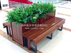 深圳振兴景观专业供应花箱容器：现代移动防腐木花箱