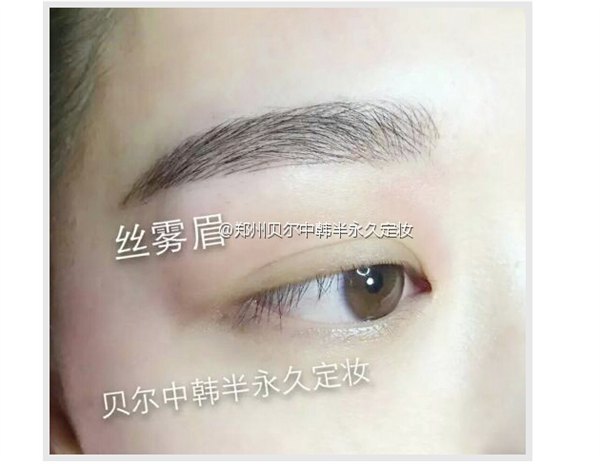 郑州一流的半永久定妆眉费用价格——焦作韩式定妆眉