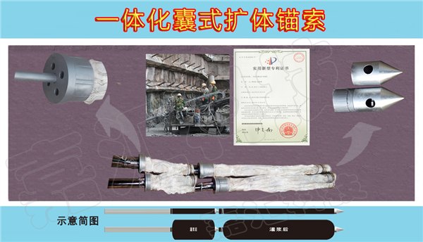一体化囊式扩体锚索应用领域非常广泛方便快捷