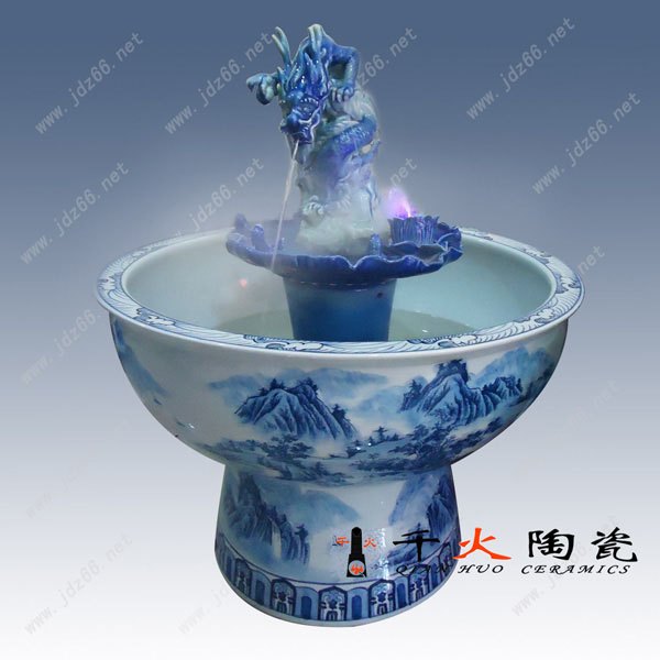 陶瓷喷泉空气加湿器定做，室内户外别墅陶瓷喷泉装饰定做厂家