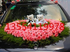 设计新颖的婚车扎花首推绿艺轩：湖北婚车布置