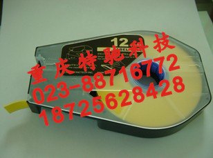 tm-1112w12mm黄色C-200EC-210T中英文套管打码机贴
