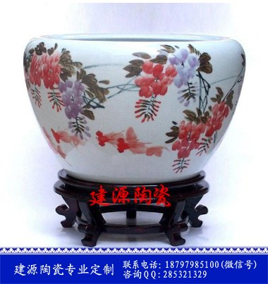 景德镇陶瓷大缸定做陶瓷大水缸风水摆设装饰瓷器