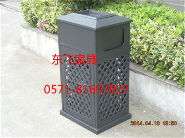 户外垃圾桶，铸铝垃圾桶，网格铸铝垃圾桶
