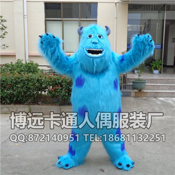 定制卡通人偶表演服装行走人偶电力公司长毛怪苏利文