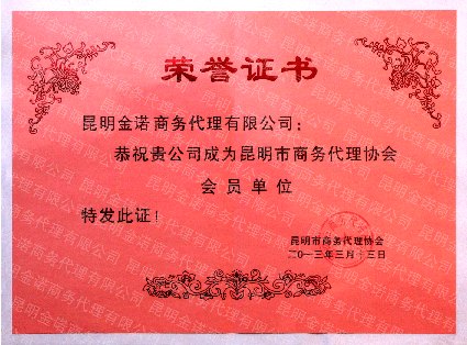 昆明金诺商务代理有限公司公司注册