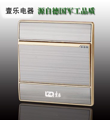 壹乐佳86型不锈钢墙壁开关/单开单控/一开单控