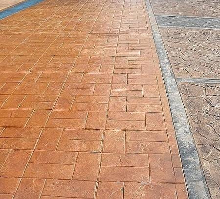 混凝土压花地坪、压印地坪厂家自产自销，包工包料
