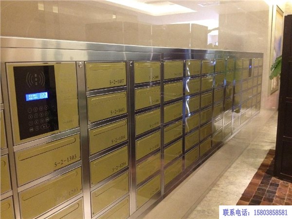 国圣订制住宅专用不锈钢智能金色开口式信报箱