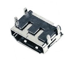 HDMI19P母座SMT式胶芯反向