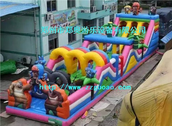 郑奥厂家直销陆地冲关蹦蹦床儿童玩具儿童城堡