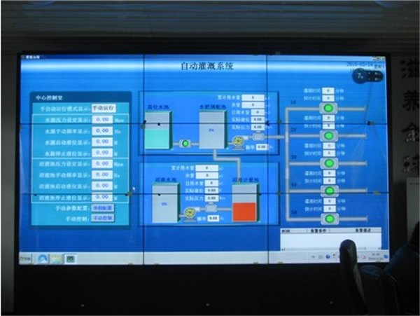 55寸无缝拼接技术应用于蔬菜种植示范基地