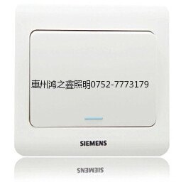 西门子开关远景一位单控大跷板开关带荧光指示雅白色正品