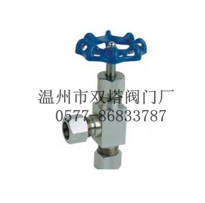 角式卡套针型阀 J94W-64P不锈钢卡套针型阀 角式卡套截止阀