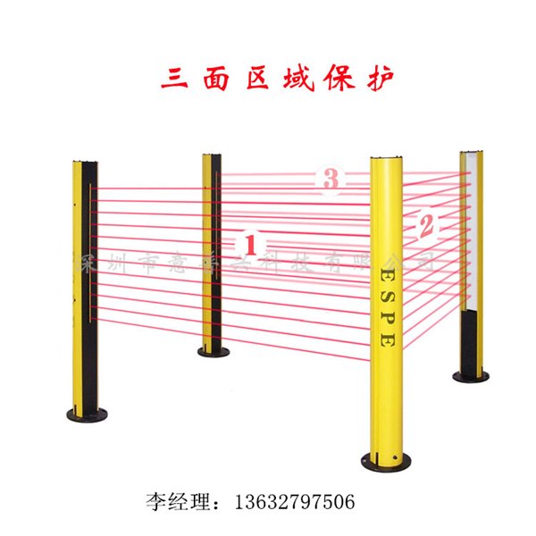 东莞东城模切机安全光栅光幕多面保护