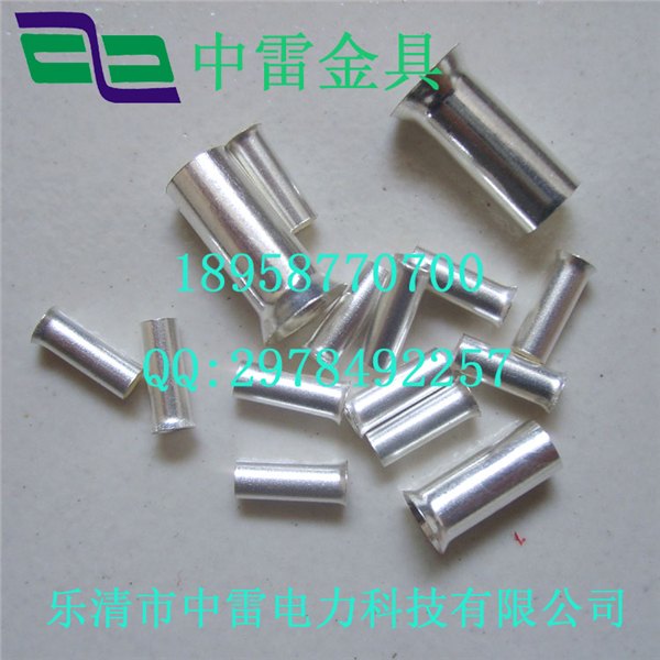 管形裸端头管型端子冷压裸端子铜压接管带喇叭口