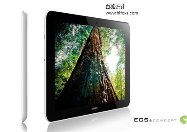 时尚靓丽的外观设计的平板电脑设计