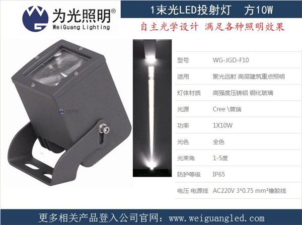新款一束光聚光窄光束窄角度一线光超远距离小角度LED光束灯