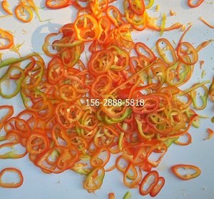 鲜辣椒切圈机变频数字切菜机切辣椒圈机效果视频