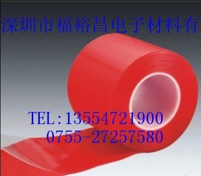 红膜VHB透明双面胶红膜高粘双面胶高粘透明双面胶全透明双面胶