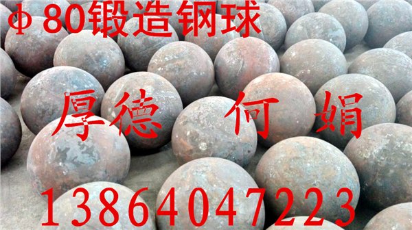 磨钢渣40cr大直径锻打钢球-济南厚德钢球厂