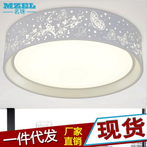 北京现代LED铁艺吸顶灯简约圆形亚克力吸顶灯现货直销