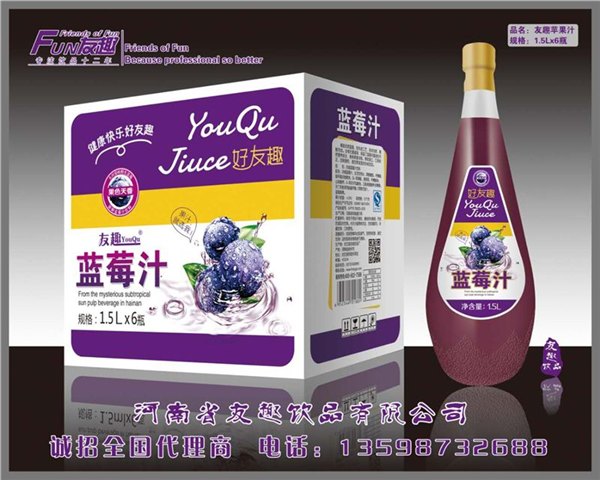 新乡蓝莓果汁多少钱？友趣饮品告诉你价格