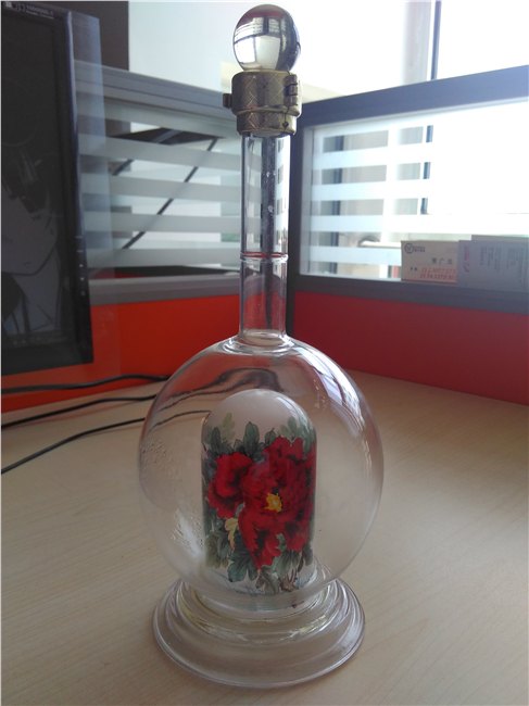 内画酒瓶玫瑰花酒瓶艺术白酒瓶玻璃瓶