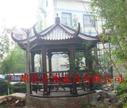 防腐木八角亭