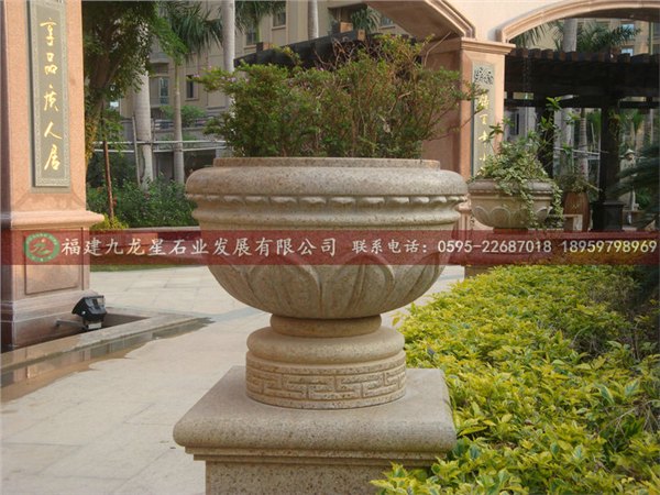 石雕花盆欧式花钵定做花岗岩花盆