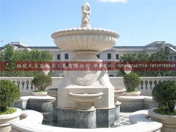 石雕喷泉喷泉雕塑水景跌水钵别墅园林景观喷泉