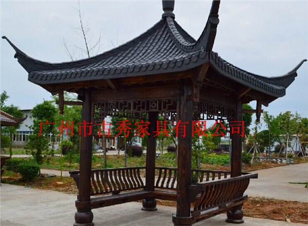 防腐木古建凉亭