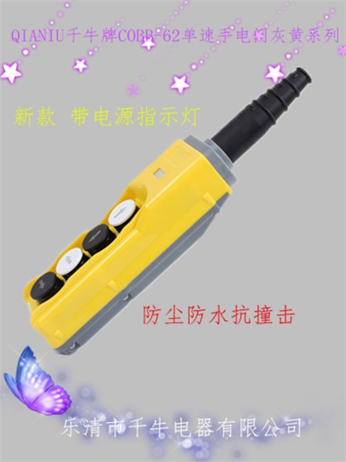 高档四位单速手电门，防尘防水多功能压扣开关，环链式电动葫芦用