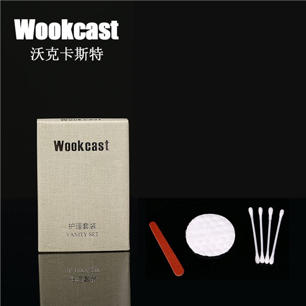 wookcast酒店一次性用品护理套装棉签棉片指甲锉厂家正品