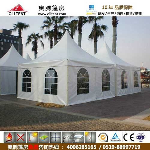 奥腾篷房户外尖顶铝合金型材篷房遮阳蓬停车棚定制厂家直销