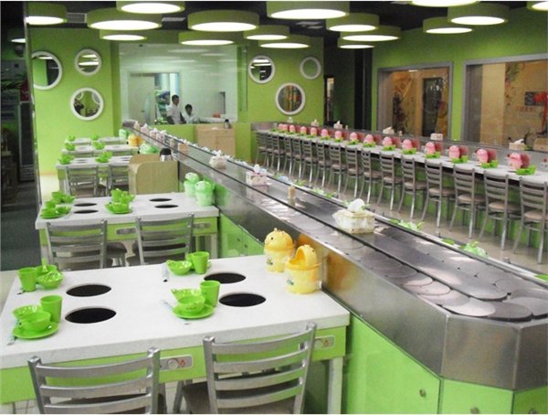 回转火锅设备自助旋转小火锅餐台旋转火锅设备