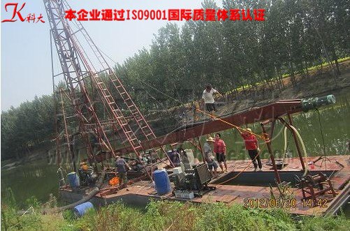 链斗淘金船咸宁市选金机械抽砂淘金设备