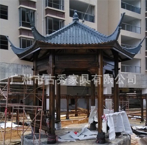 欧式花园凉亭，欧式木制亭子设计