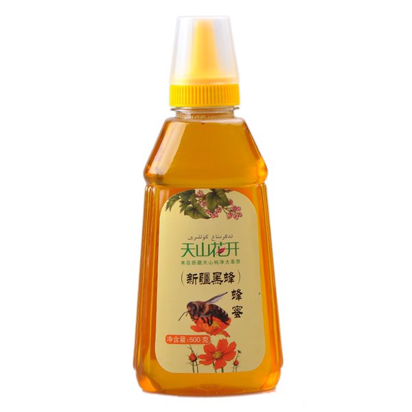 新疆蜂蜜批发天山花开新疆黑蜂液态蜜500g新疆特产
