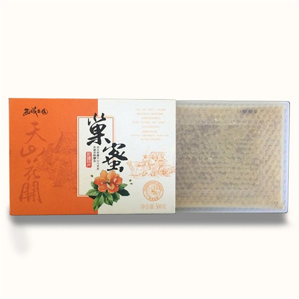新疆蜂蜜批发天山花开新疆黑蜂蜂巢蜜500g新疆特产