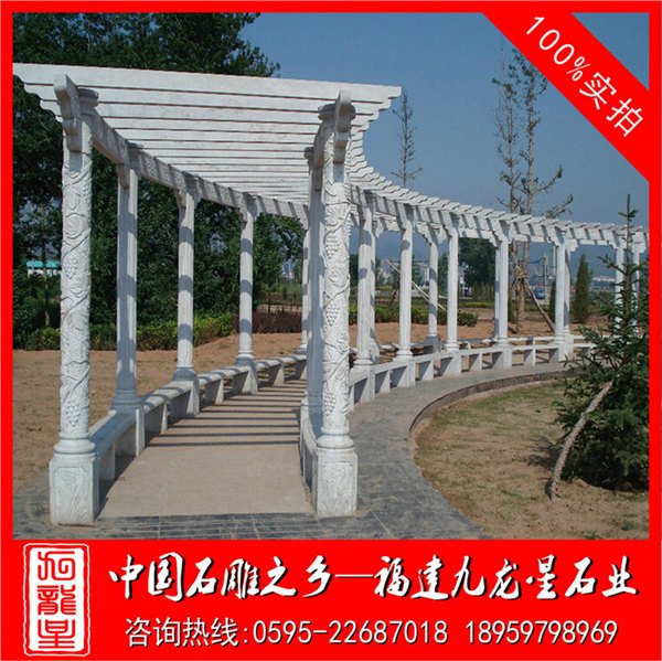 厂家专业生产石雕凉亭欧式亭子石雕亭子走廊