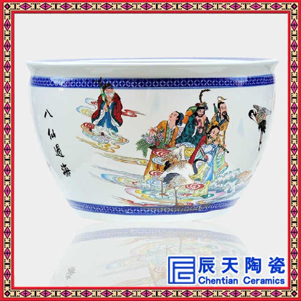 供应酒店装修陶瓷大缸名人手绘陶瓷大缸景德镇陶瓷大缸厂家